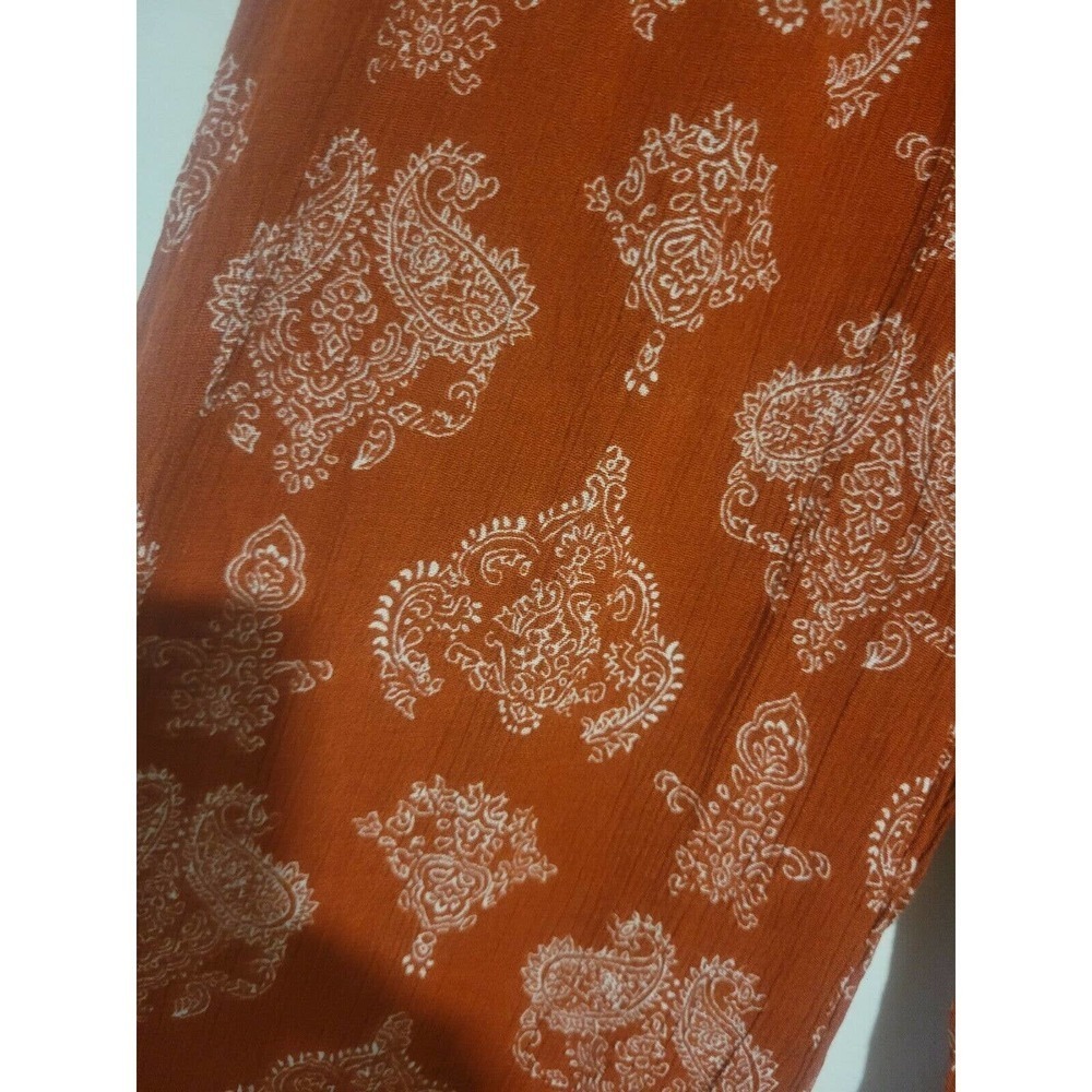 Fashion Nova Floral Bohemian Wide Leg Pants Waist Stretch Sz. Medium Beach Vaca - Picture 2 of 5